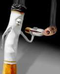Сигарета курящая курильщика