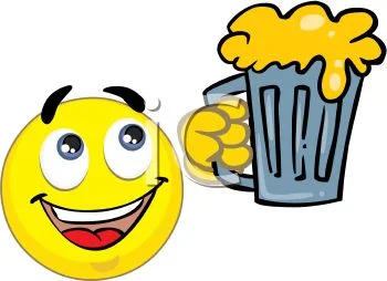 0511-1103-1211-5046_Smiley_Holding_a_Mug_of_Beer_clipart_image.webp