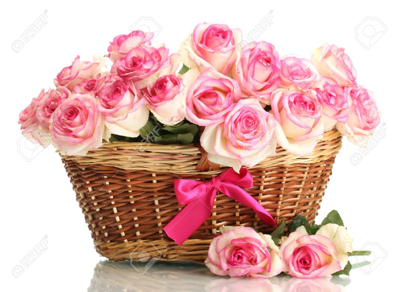 15417350-beautiful-bouquet-of-pink-roses-in-basket-isolated-on-white-Stock-Photo.jpg