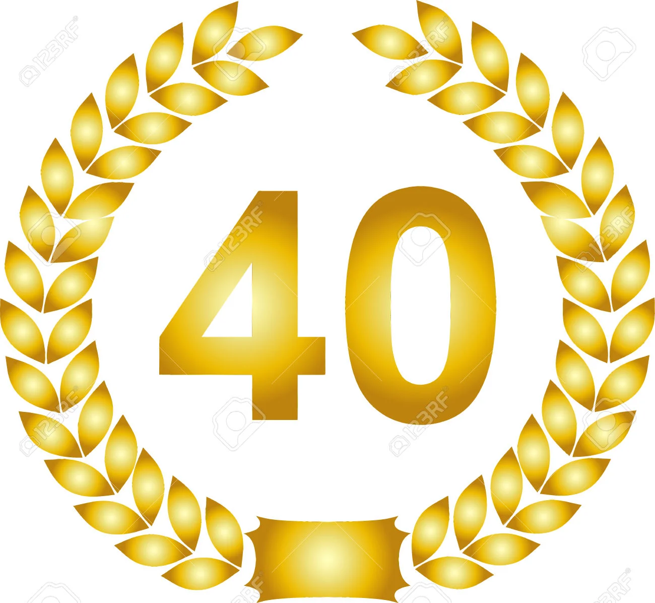 4942077-Abbildung-der-eine-goldene-Lorbeer-Kranz-40-Jahre-Lizenzfreie-Bilder.webp