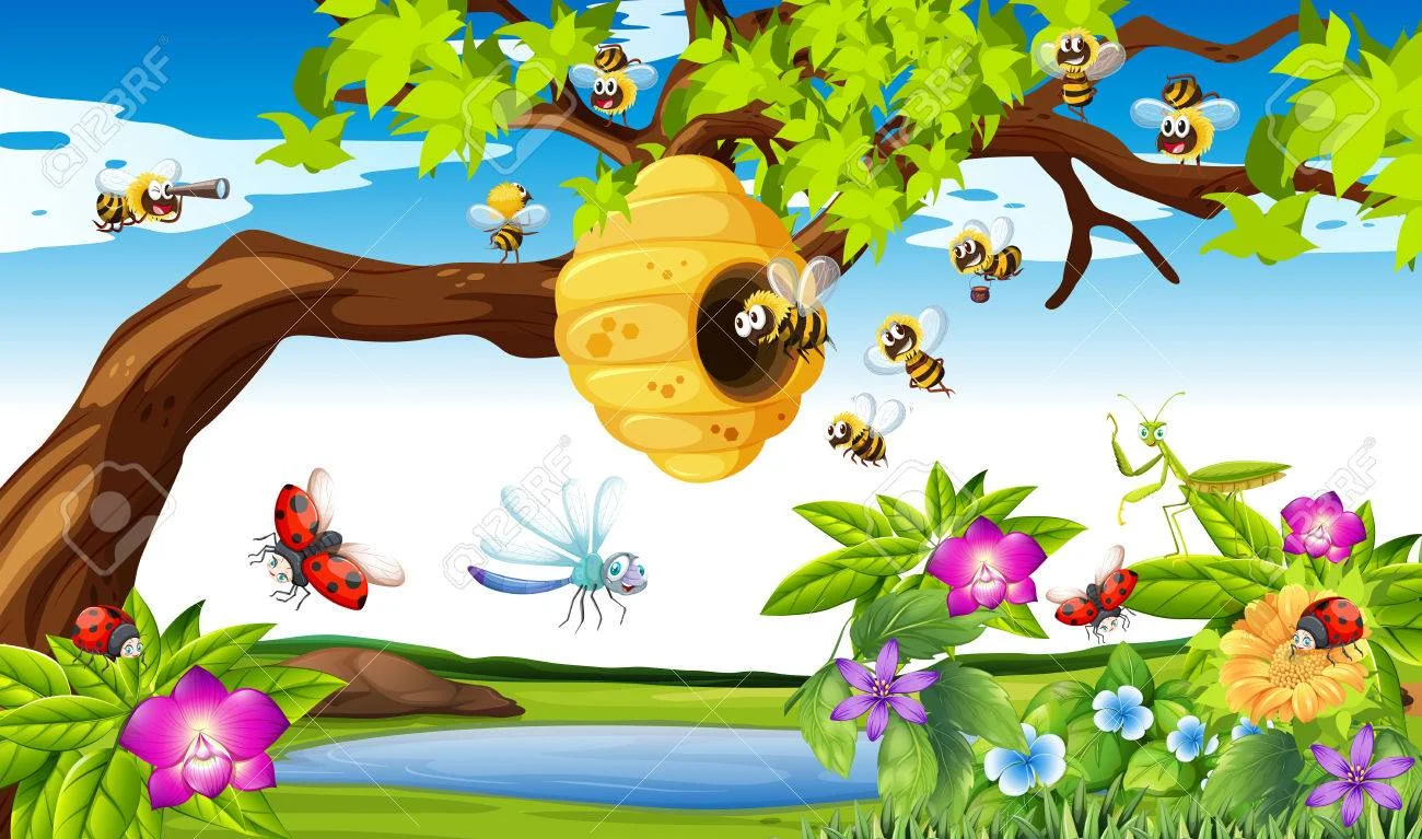 71260335-bees-flying-around-the-tree-in-garden-illustration.jpg
