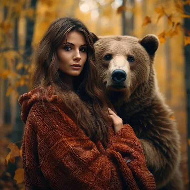 a-woman-with-a-bear_869640-640915.webp