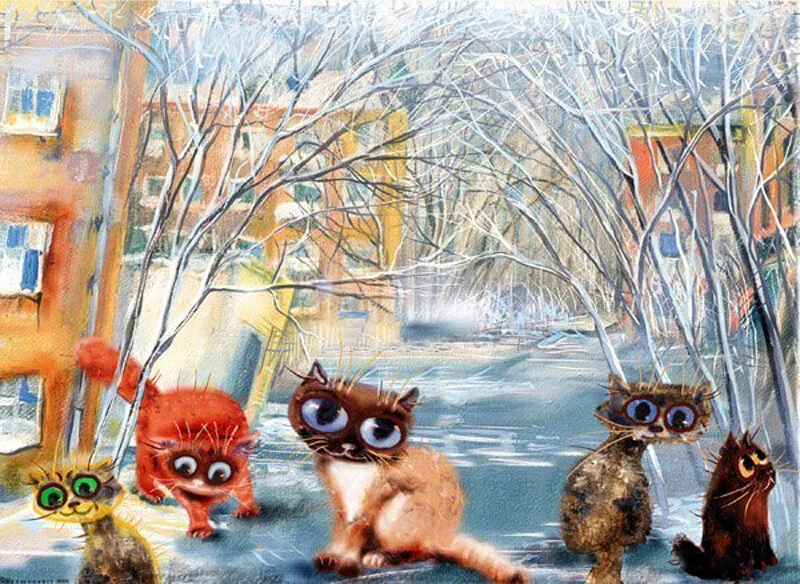 Б. Касьнов. Городские мартовские коты..webp