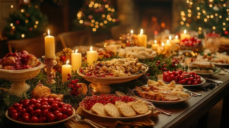 beautifully-decorated-christmas-table-with-various-dishes-candles-greenery_713655-29984.webp