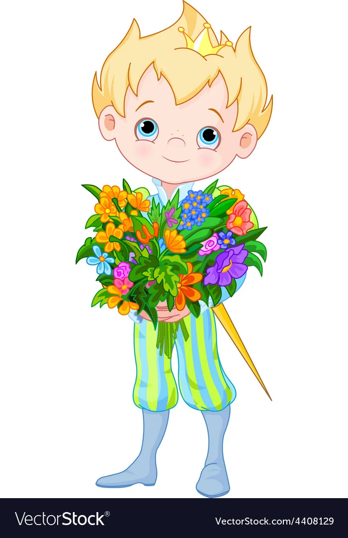 cute-little-prince-holds-flowers-vector-4408129.webp