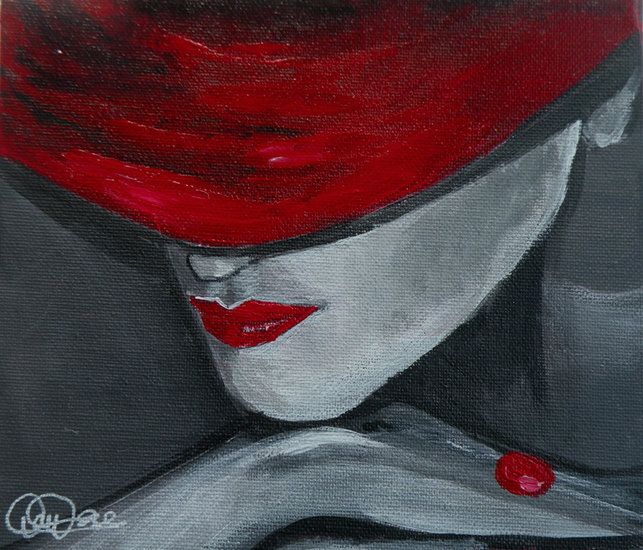 Francine-vaysse-femme-au-chapeau-rouge.Jpg