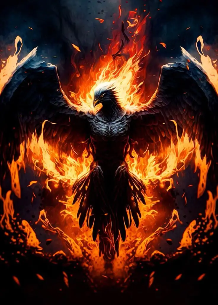 'Phoenix' Poster, picture, metal print, paint by Sunny Artist _ Displate.webp