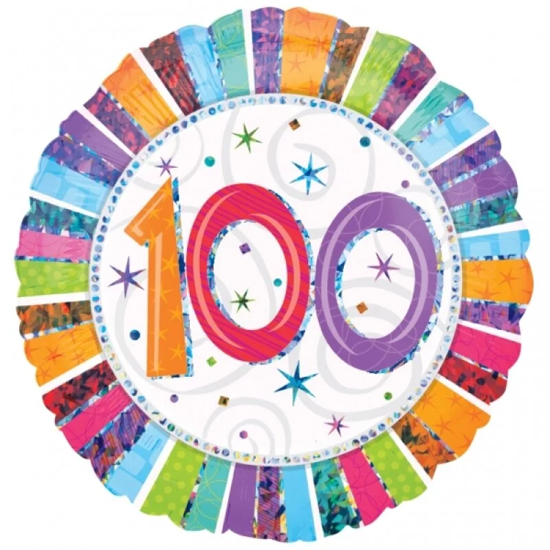 Radiant_Birthday_100th_Foil_Balloon_45cm.webp
