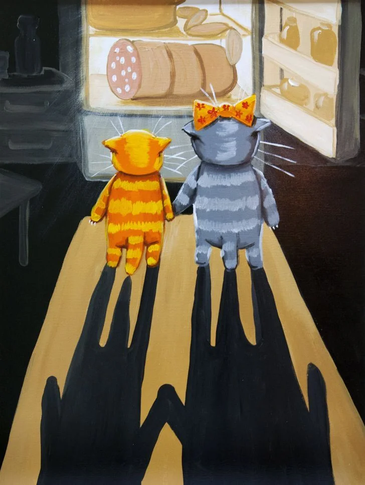 Российский художник создал целый мир, которым правят котики (1).webp