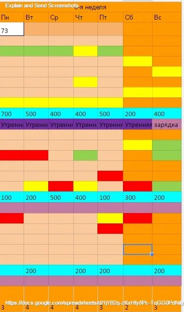 Таблица стодневки по весу - Google Таблицы.webp