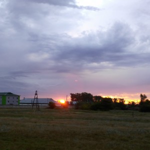 Рассвет в моем родном селе.