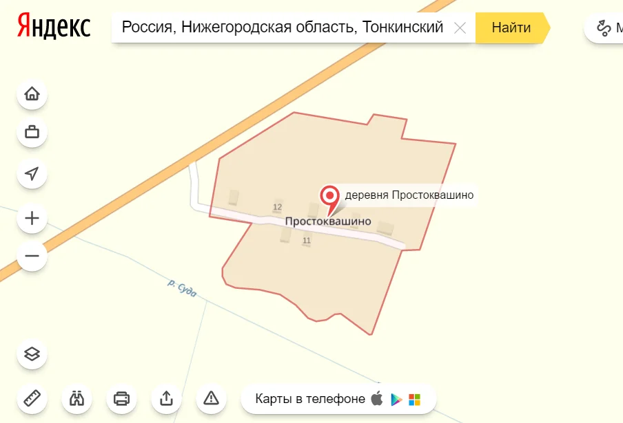 Деревня простоквашино карта