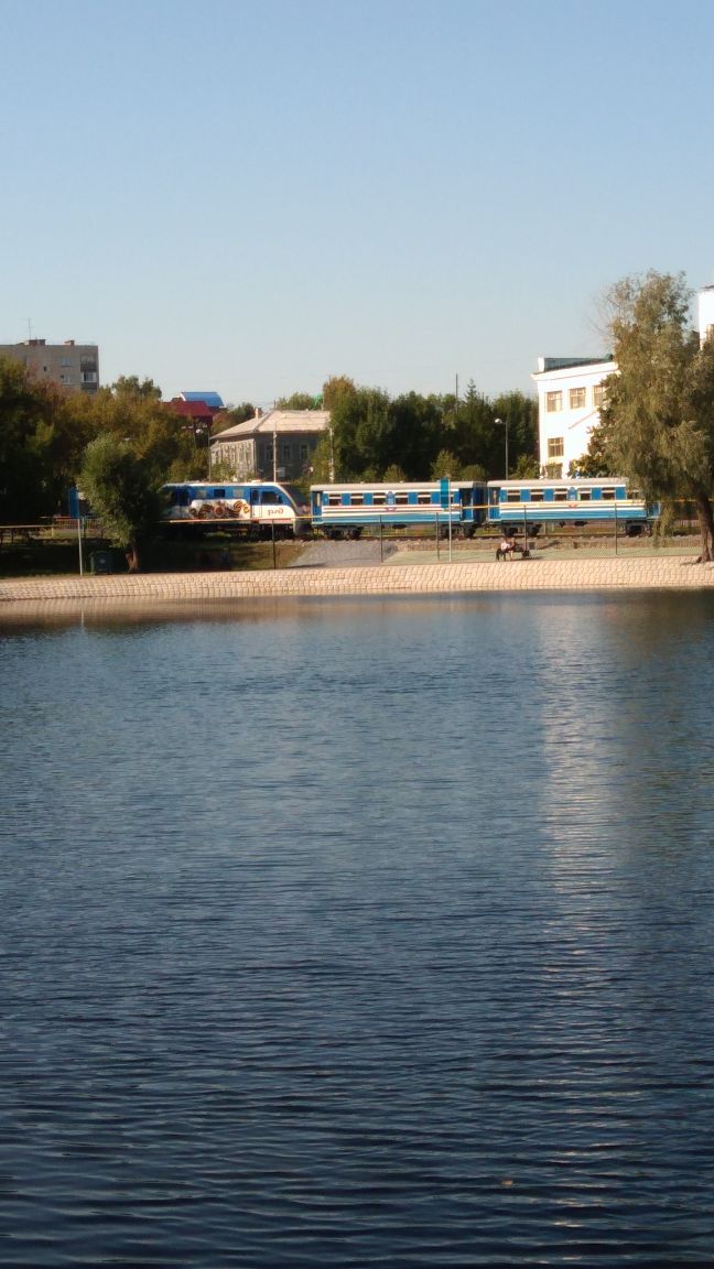 Поезд в парке Якутова в Уфе