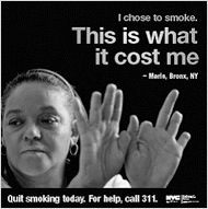 На плакатах антитабачной кампании в США появилась еще одна жертва курения