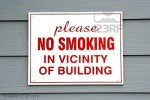 No smoking in vicinity of building