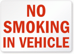 No smoking in vehicle