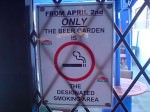 The designated smoking area